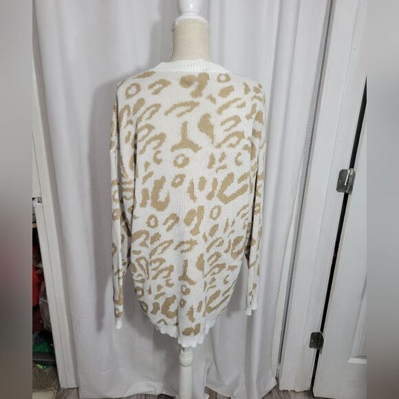 Goodnight macaroon oversized sweater Leopard Print Sz Small - Picture 5 of 10